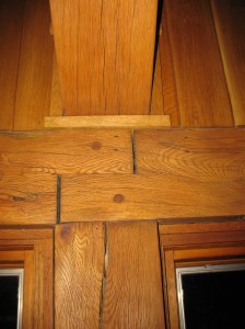 This is a half lap joint with a pegged through tenon.